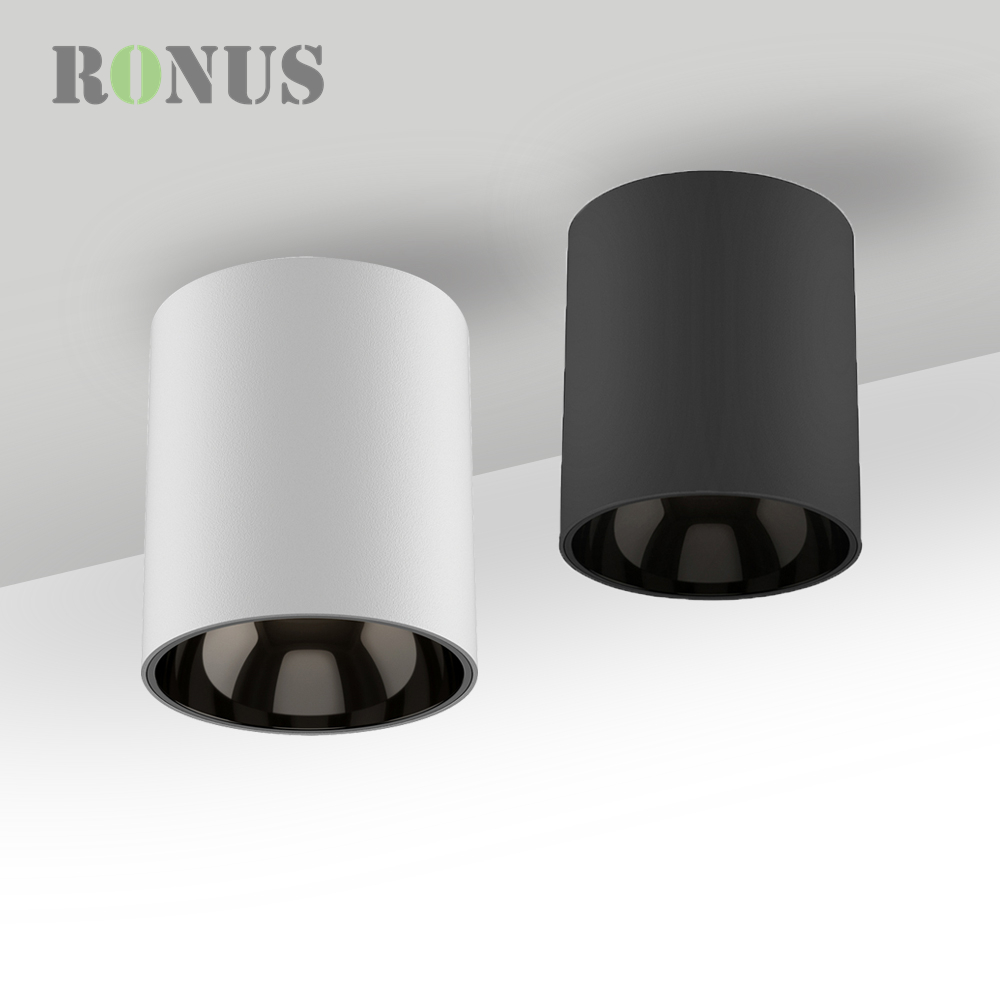 IP65 водонепроницаемый круглый черный 10 Вт Точечный светильник 7 Вт гостиничный алюминиевый точечный прожектор Светодиодный светильник с поверхностным креплением