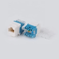 Modulo Jack trapezoidale senza attrezzi Dual Idc di tipo 180 gradi Cat5e Rj45 Utp femmina non schermato