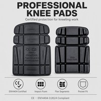 Protections de genoux pour pantalons de travail, rembourrage en mousse segmentée flexible, design ergonomique ajustable, pour hommes et femmes, utilisation en construction