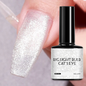 Gel Pailleté Réfléchissant Argenté, <span class=keywords><strong>Vernis</strong></span> à Ongles Semi-Permanent à Séchage Rapide UV, Peinture Aérographe, Décoration d'Ongles Semi-Permanente, Gel Effet Œil de Chat - Product Image 1