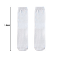 Chaussettes de sport blanches en polyester pour hommes, personnalisables par sublimation 3D