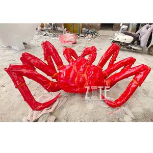 Décoration extérieure, animal marin, fibre de verre, sculpture géante de <span class=keywords><strong>crabe</strong></span> royal, restaurant, vitrine - Product Image 2