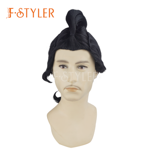 FSTYLER pelucas samurái varios colores <span class=keywords><strong>pelo</strong></span> sintético ajustable para <span class=keywords><strong>Halloween</strong></span> Cosplay <span class=keywords><strong>disfraz</strong></span> Anime fiesta peluca fábrica al por mayor - Product Image 1