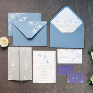 <span class=keywords><strong>Enveloppe</strong></span> et doublure <span class=keywords><strong>en</strong></span> vélin personnalisables pour invitations de mariage de luxe 5x7 - Product Image 2