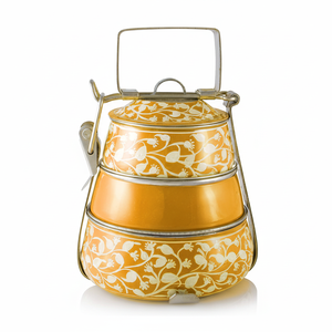 Boîte Tiffin en acier inoxydable avec clip de verrouillage boîtes à lunch d'emballage alimentaire avec design de couleur personnalisé fabriqué en Inde en gros - Product Image 1