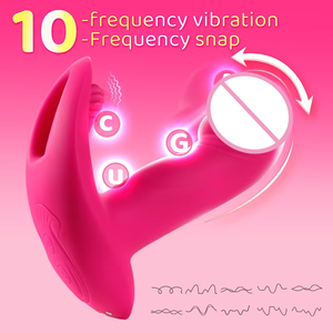 ウェアラブルディルドバイブレーター Gスポットクリトリス刺激器 バタフライバイブレーティングパンティー エロティックトイ 大人のおもちゃ 女性向け - Product Image 2