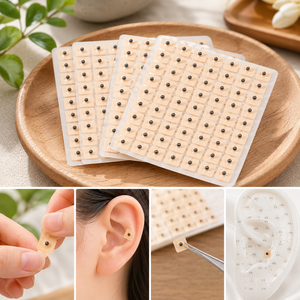 Degao 600 unidades por paquete, Parches de semillas para acupuntura auricular, Semillas de Vaccaria, Adhesivos para puntos de presión auricular, para masaje de acupuntura TCM - Product Image 6
