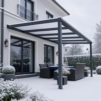 Couverture de terrasse en aluminium de haute qualité avec toit en polycarbonate ou en verre