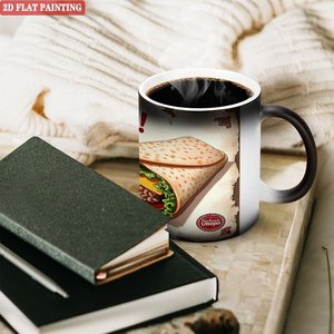 Magic Color Changing <b>Ceramic</b> Mug 11oz Heat Sensitive Frosted Black Daily Office Tea Drinking <b>Cup</b> - Product Image 3