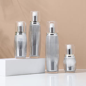 Botella de loción cosmética de plástico profesional Serie de patrones cepillados 15g 30g 50g 30ml 50ml 80ml 100mL Pulverizador de bomba para el cuidado de la piel - Product Image 1