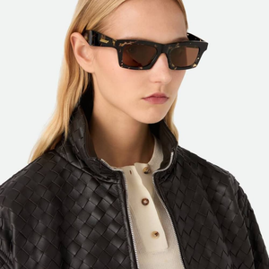 Gafas de Sol Rectangulares Gruesas Bottega BV, Montura de Acetato, Protección UV, Gafas de Moda para Hombre y Mujer, Veneta - Product Image 2