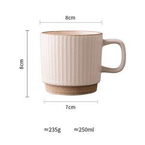 24oz Cheap Logo White Elegant <b>Gift</b> Custom Embossed Ceramic Cup Stoneware <b>Coffee</b> Mugs - Product Image 6
