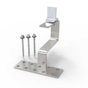 Système de fixation pour tuiles solaires photovoltaïques EmperySolar, en aluminium, acier au carbone, galvanisé à chaud - Product Image 3