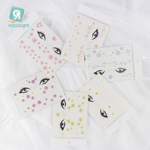 Rocooart último Sexy pequeña Daisy flor cara peca hacer temporales del tatuaje etiqueta engomada del tatuaje fiesta de belleza ceja del tatuaje pegatinas - Product Image 2