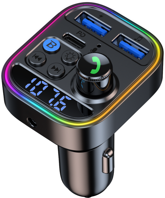 High Quality Hands-free for 5.1 Car Kit with 10M Range PD30W Fast Charging FM MP3 Player Transmitter USB for Kingstar