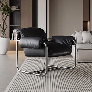 Modern <strong>Acapulco</strong> Sling Lounge <strong>Chair</strong> Comfortable Leather Hanging <strong>Chair</strong> for Living Room - Product Image 1