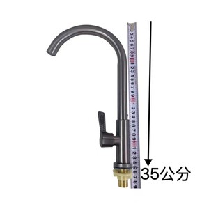 ก๊อกน้ำห้องครัวสแตนเลสสีเทากันเมทัลแบบก้านเดี่ยว ท่อขนาด 24 มม. แกนทองแดง หมุนได้ 360 องศา ติดตั้งบนเคาน์เตอร์ สไตล์โมเดิร์น - Product Image 2