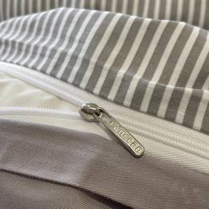 Parure de lit quatre pièces en coton style nordique, motif rayé simple, <span class=keywords><strong>housse</strong></span> de couette et drap pour dortoir universitaire, protège-<span class=keywords><strong>matelas</strong></span> - Product Image 4