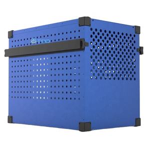 TYXD koyu mavi alüminyum köpek kafesi orta köpek sandık kulübesi ekstra büyük kapalı köpek kafesi araba - Product Image 5