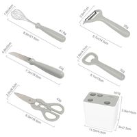 Fabriek Nieuwe Aankomst Keuken Accessoires Food Home Tools 5 6 Stuks Gadget Tools Sets Met Plastic Houder