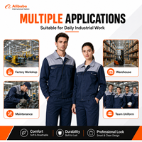 Combinaison de travail pour hommes à manches longues en polyester, résistante aux taches, pour usine, atelier, réparation de machines, chantier de construction, logistique, sur mesure