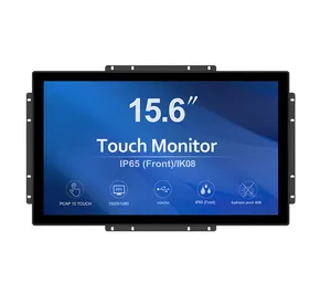 15.6 Inch Wide Screen Industrial Embedded Open Frame Metal Case Capacitive LCD Touch Screen Monitor For Automation Application