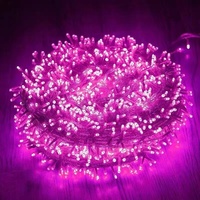 8 Modes LED Lumières de Noël Corde de prise intérieure et extérieure avec rideau LED en plastique blanc chaud de 10m IP65 Cote étanche