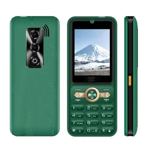 Téléphone portable avec écran HD double carte SIM couleur verte et caméra arrière 0.08MP 1.77 pouces facile à saisir bon pour un usage occasionnel affaires