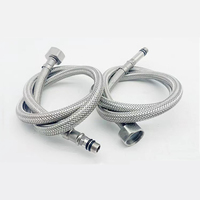 Tuyau flexible en acier inoxydable Deao G9/16 G3/8 G1/2 haute élasticité pour robinets de cuisine et de salle de bain