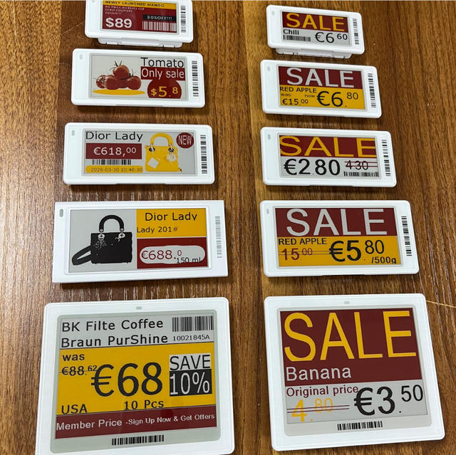 2.9-Inch E Ink Display NFC Esl Etiquetas Eletrônicas Preisschilder Digital Price Tags Elektronik Etiket Electronic Shelf Labels
