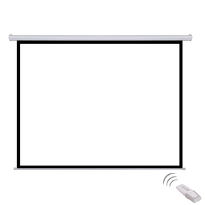 100'' HD Electric <strong>Projector</strong> <strong>Screen</strong> Wall <strong>Ceiling</strong> Mounted White Motorized Projection <strong>Screen</strong> for Home School Office - Product Image 3