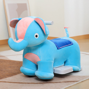 Buggy giocattolo cavalcabile animale ricaricabile a quattro ruote in peluche elettrico per bambini per 1-6 anni - Product Image 5