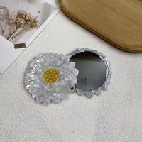 Nouveau miroir de maquillage portable en acétate personnalisé de style vintage, en forme de fraise, de citron ou de tournesol, écologique et amusant