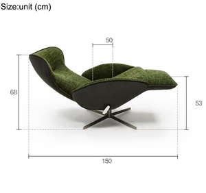 Sillón Reclinable de Gravedad Cero, Estilo Moderno y Minimalista, para Descanso, 360° °   Sillón Giratorio Individual con Reposabrazos para Sala de Estar - Product Image 6