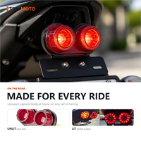Feu arrière de moto 3-en-1 : feu stop LED, éclairage de plaque d'immatriculation et clignotant 12V ABS universel à montage arrière – Vente en gros