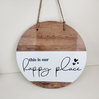 Panneau de fermeture ouverte de porte en MDF rond de 30cm pour sublimation Panneau décoratif en bois personnalisé et populaire