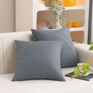 ベッド枕無地50*50 flaxpillowcaseadvertisingクッションカバー室内装飾ソファ無地枕カバー - Product Image 4