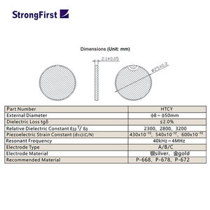 Prix de transducteur ultrasonique en céramique piézoélectrique de StrongFirst pour l'instrument thérapeutique de physio - Product Image 3