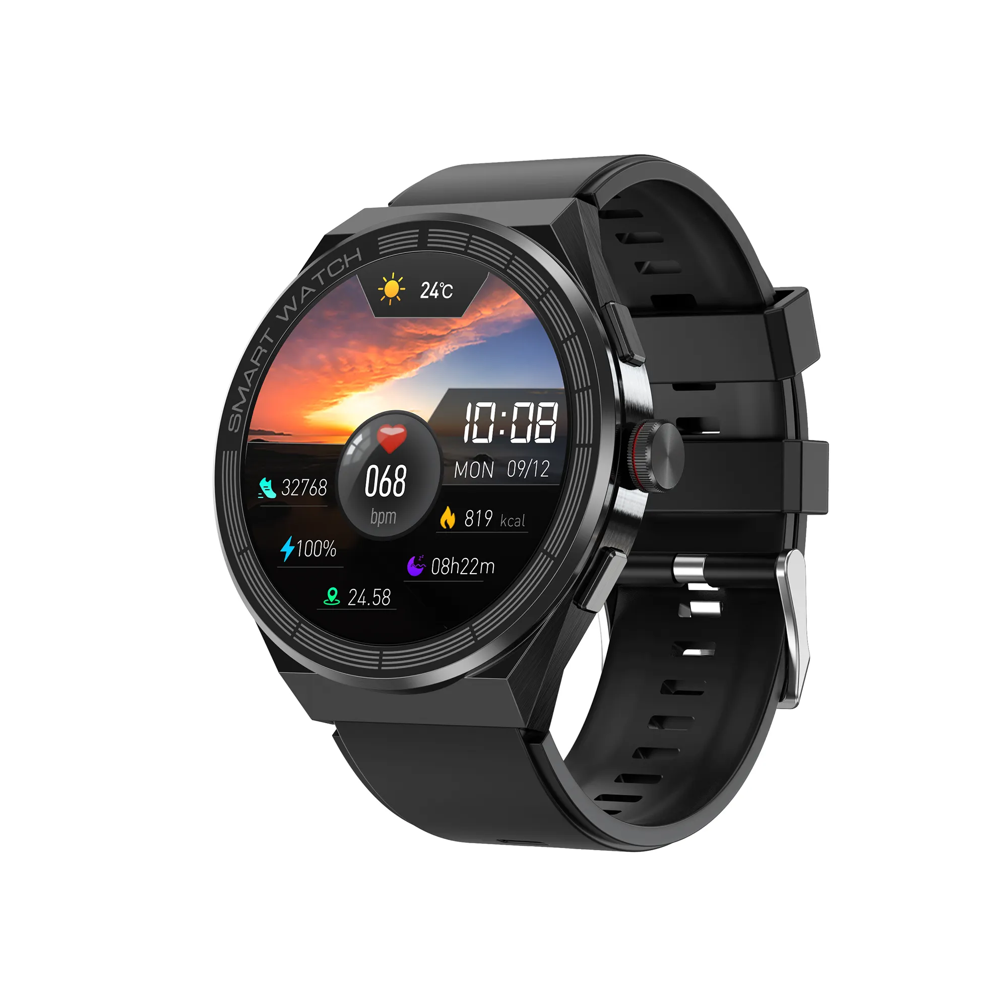 SKMEI 231s round dial display stylish BT answer make Call fitness smartwatch heart rate outdoor sport wrist Men smart watches
