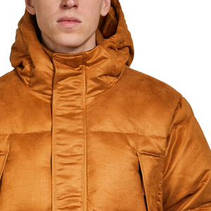 New Arrival Men Custom Logo Front High Quality Windproof Breathable Hooded Puffer <b>Jackets</b> for Winter Wear Adults Streetwear - Product Image 6