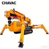 Mini-grue araignée CE, équipement de levage pour murs-rideaux en verre, grue télescopique compacte