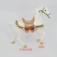 Boîte à bijoux en métal Antique Imitation cheval en émail pour décoration de la maison
