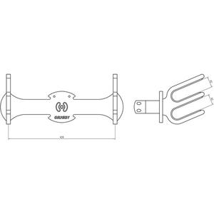 Toboggan aquatique en aluminium poli en forme de batte avec supports en PVC pour yachts et navires domestiques Stockage OWT-SKII - Product Image 1