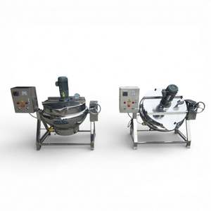 Marmite de cuisson avec agitateur automatique, machine industrielle pour la préparation de sauce ail et piment, cuve de mélange à agitation automatique, marmite auto-mélangeuse - Product Image 5