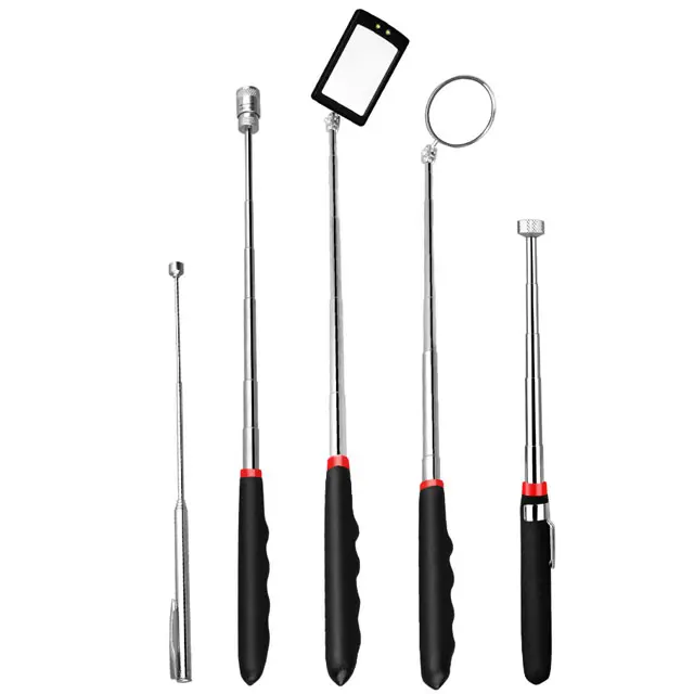 Stainless Steel Telescoping 5 Pieces Magnetic Pick up Tool Kit