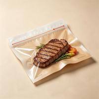 Sacs de conservation sous vide transparents gaufrés pour aliments et produits secs, thermoscellables, écologiques et biodégradables