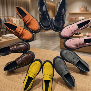 Mocasines Chunky de Mujer sin Cordones con Punta Cerrada, Zapatos Casuales de Verano con Aumento de Altura - Product Image 3