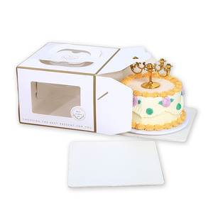 Mini boîte à gâteau Bento transparente personnalisée pour <span class=keywords><strong>anniversaire</strong></span> Boîtes d'emballage en papier pliantes pour gâteaux - Product Image 1