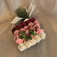 25 stuks realistische kunstbloemen rozenstelen handgemaakt milieuvriendelijk op maat gemaakte kleur DIY bruiloft bruidsdouche