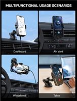 Support de Téléphone Universel Sans Fil pour Voiture, Vente en Gros, Fixation Automatique 15W, Support 3-en-1 Rotatif à 360° °   Rotation, Marque Privée OEM